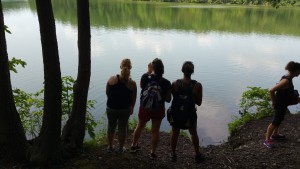 Classy girls by the water